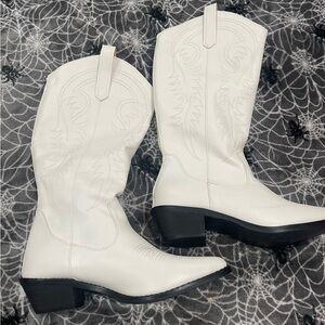 White cowboy boots